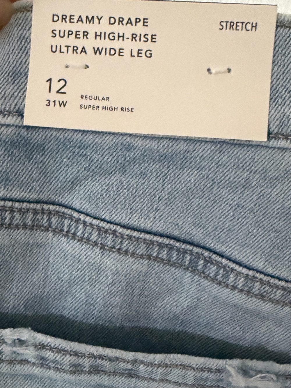NWT American Eagle Dreamy Drape Ultra Wide-Leg Super High-Waisted Jean - Picture 14 of 16
